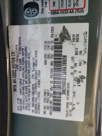 Photo 10 from auction – 2008 MERCURY MILAN with VIN 3MEHM08158R638808