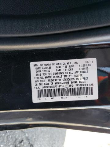 Photo 10 from auction – 2014 HONDA ACCORD EXL with VIN 1HGCT2B8XEA009195