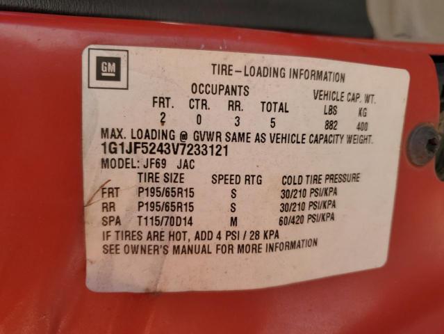 Photo 10 from auction – 1997 CHEVROLET CAVALIER L with VIN 1G1JF5243V7233121