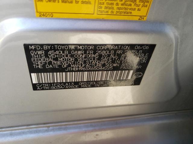 Photo 10 from auction – 2006 LEXUS GS 300 with VIN JTHBH96SX65044225
