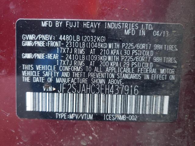 Photo 10 from auction – 2014 SUBARU FORESTER 2 with VIN JF2SJAHC3EH437916