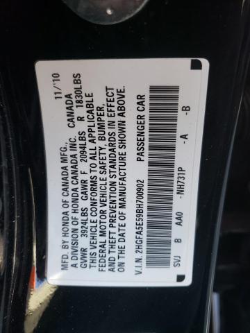 Photo 10 from auction – 2011 HONDA CIVIC SI with VIN 2HGFA5E59BH700902