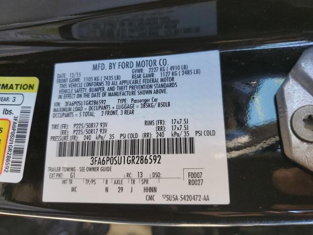 Photo 10 from auction – 2016 FORD FUSION TIT with VIN 3FA6P0SU1GR286592