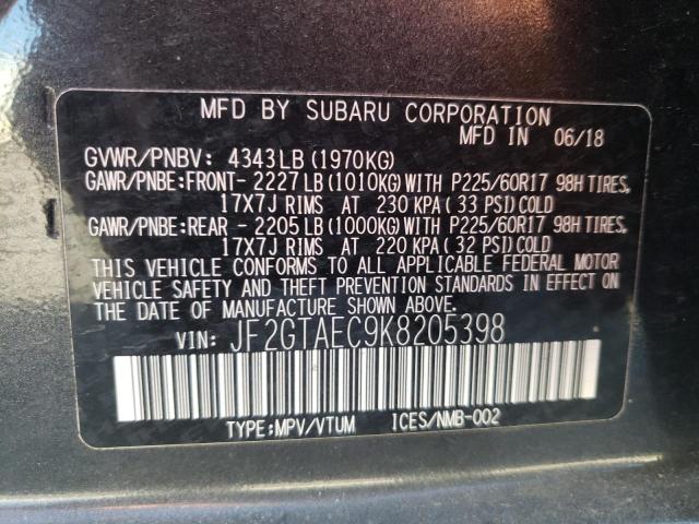 Photo 10 from auction – 2019 SUBARU CROSSTREK with VIN JF2GTAEC9K8205398