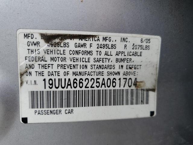 Photo 10 from auction – 2005 ACURA TL with VIN 19UUA66225A061704