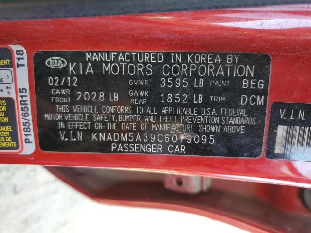 Foto 10 de la subasta – 2012 KIA RIO LX con VIN KNADM5A39C6079095