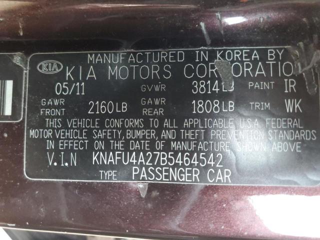 Photo 10 from auction – 2011 KIA FORTE EX with VIN KNAFU4A27B5464542