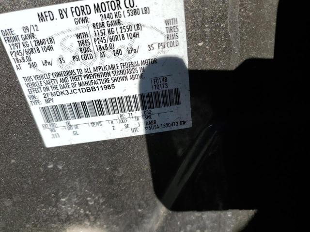Photo 10 from auction – 2013 FORD EDGE SEL with VIN 2FMDK3JC1DBB11985