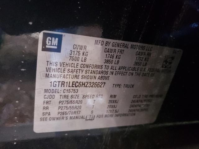 Photo 10 from auction – 2017 GMC SIERRA C15 with VIN 1GTR1LEC6HZ326627
