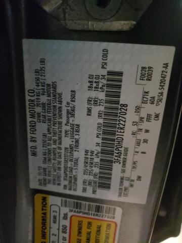 Photo 10 from auction – 2014 FORD FUSION SE with VIN 3FA6P0HD1ER227028