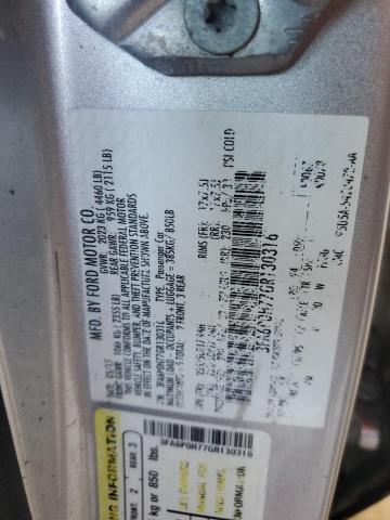 Photo 10 from auction – 2016 FORD FUSION SE with VIN 3FA6P0H77GR130316