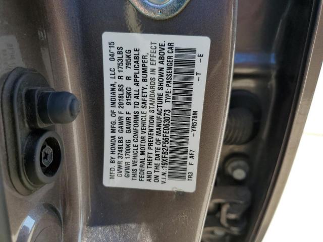 Photo 10 from auction – 2015 HONDA CIVIC LX with VIN 19XFB2F56FE063073