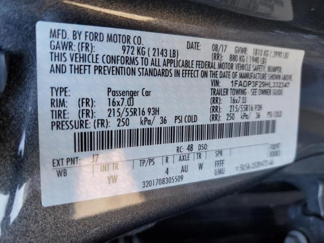 Photo 10 from auction – 2017 FORD FOCUS SE with VIN 1FADP3F29HL332347