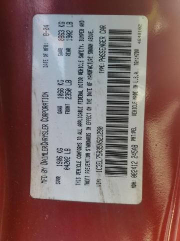 Photo 10 from auction – 2005 CHRYSLER SEBRING with VIN 1C3EL75R35N521290
