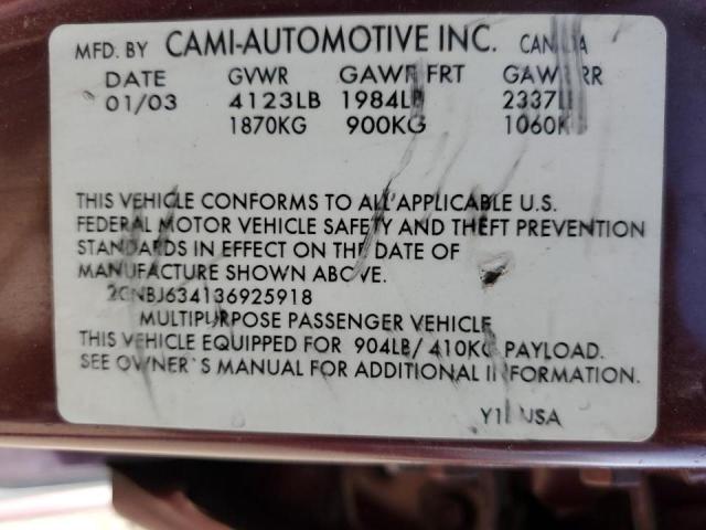 Photo 10 from auction – 2003 CHEVROLET TRACKER LT with VIN 2CNBJ634136925918
