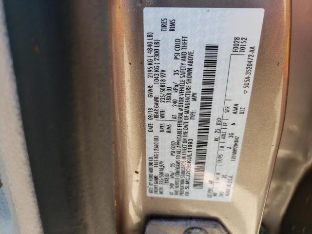 Photo 10 from auction – 2019 LINCOLN MKC SELECT with VIN 5LMCJ2C95KUL11993