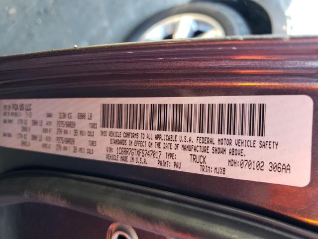 Photo 10 from auction – 2015 RAM 1500 SLT with VIN 1C6RR7GTXFS747017