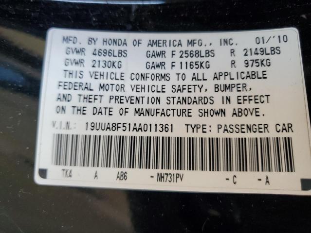 Photo 10 from auction – 2010 ACURA TL with VIN 19UUA8F51AA011361