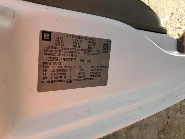 Photo 10 from auction – 2015 CHEVROLET EXPRESS G2 with VIN 1GCWGFCF7F1205276