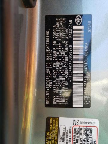 Photo 10 from auction – 2007 TOYOTA CAMRY CE with VIN 4T1BE46KX7U650270