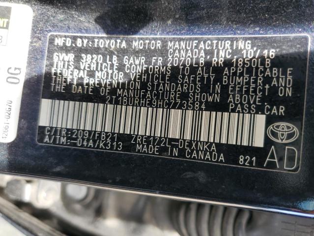 Photo 10 from auction – 2017 TOYOTA COROLLA L with VIN 2T1BURHE9HC773584