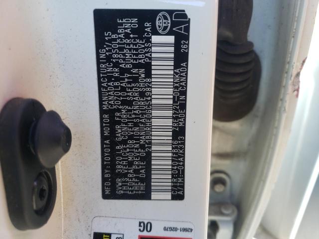 Photo 10 from auction – 2016 TOYOTA COROLLA L with VIN 2T1BURHE0GC549828