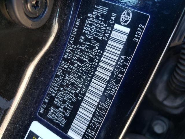 Foto 10 de la subasta – 2012 TOYOTA CAMRY BASE con VIN 4T1BF1FK4CU188813