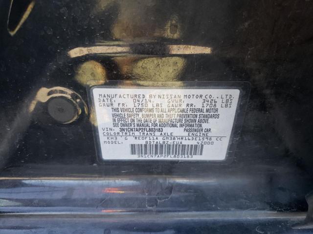 Photo 10 from auction – 2015 NISSAN VERSA S with VIN 3N1CN7AP2FL803183