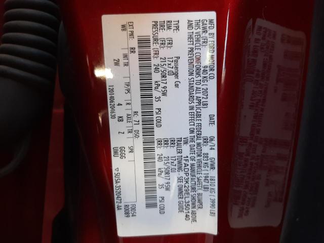 Photo 10 from auction – 2014 FORD FOCUS SE with VIN 1FADP3K29EL350140