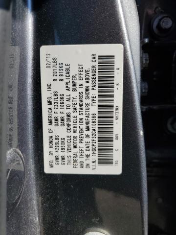 Photo 10 from auction – 2012 HONDA ACCORD LX with VIN 1HGCP2F32CA108366