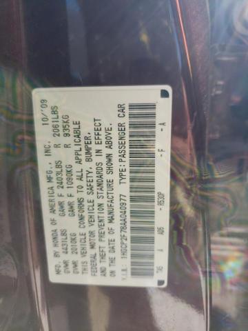 Photo 10 from auction – 2010 HONDA ACCORD EX with VIN 1HGCP2F78AA040977
