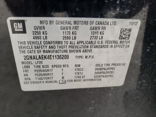 Photo 10 from auction – 2014 CHEVROLET EQUINOX LS with VIN 2GNALAEK4E1136209