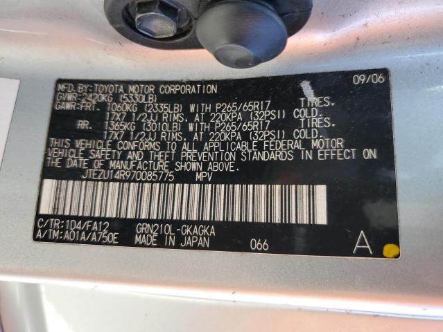 Photo 10 from auction – 2007 TOYOTA 4RUNNER SR with VIN JTEZU14R970085775