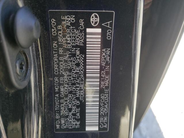 Photo 10 from auction – 2010 TOYOTA COROLLA BA with VIN JTDBU4EE2A9099992
