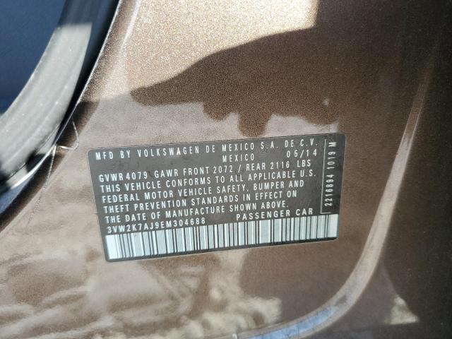 Photo 10 from auction – 2014 VOLKSWAGEN JETTA BASE with VIN 3VW2K7AJ9EM304688