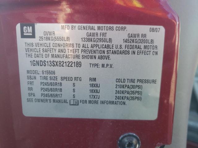Photo 10 from auction – 2008 CHEVROLET TRAILBLAZE with VIN 1GNDS13SX82122189