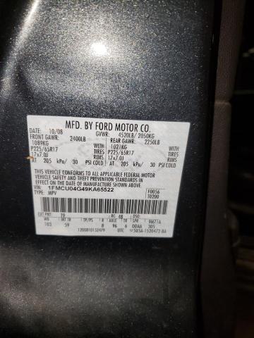 Photo 10 from auction – 2009 FORD ESCAPE LIM with VIN 1FMCU04G49KA65522