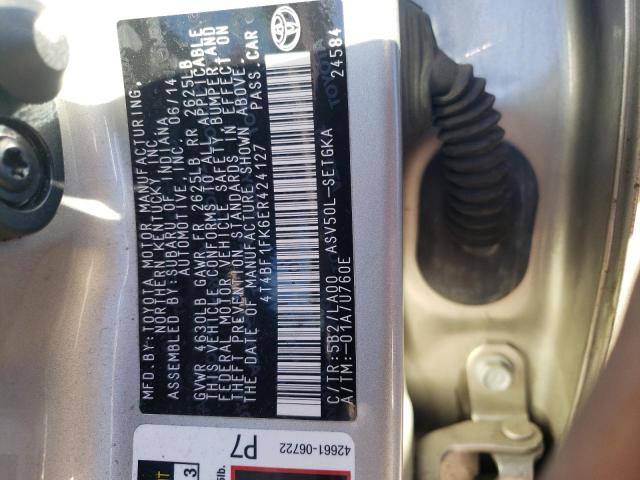 Photo 10 from auction – 2014 TOYOTA CAMRY L with VIN 4T4BF1FK6ER424127