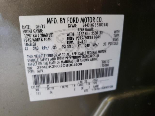 Photo 10 from auction – 2013 FORD EDGE LIMIT with VIN 2FMDK3KC2DBB04638