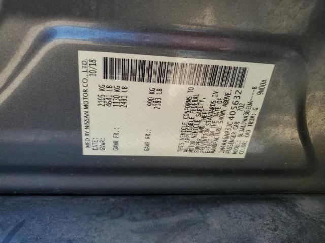 Photo 10 from auction – 2018 NISSAN MAXIMA 3.5 with VIN 1N4AA6AP3JC405632