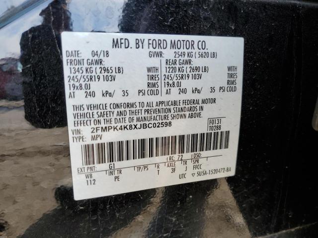 Photo 10 from auction – 2018 FORD EDGE TITAN with VIN 2FMPK4K8XJBC02598