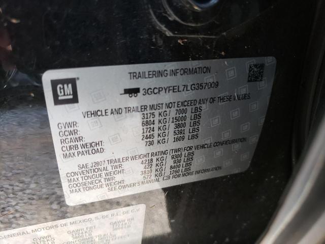 Photo 10 from auction – 2020 CHEVROLET SILVERADO with VIN 3GCPYFEL7LG357009