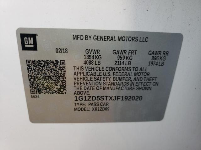 Photo 10 from auction – 2018 CHEVROLET MALIBU with VIN 1G1ZD5STXJF192020