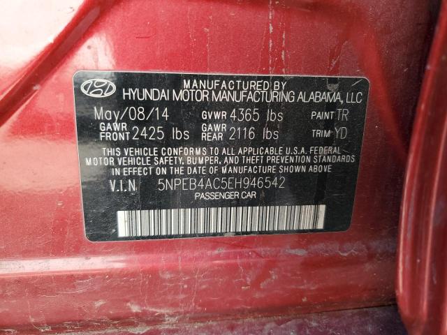 Photo 10 from auction – 2014 HYUNDAI SONATA GLS with VIN 5NPEB4AC5EH946542