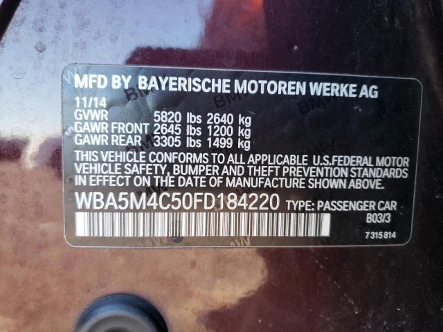 Photo 10 from auction – 2015 BMW 535 XIGT with VIN WBA5M4C50FD184220