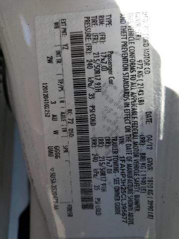 Photo 10 from auction – 2012 FORD FOCUS SEL with VIN 1FAHP3H25CL395677