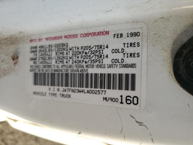 Photo 10 from auction – 1990 MITSUBISHI VAN with VIN JA7FN23W4LA002577