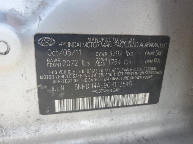 Photo 10 from auction – 2012 HYUNDAI ELANTRA GL with VIN 5NPDH4AE9CH113545