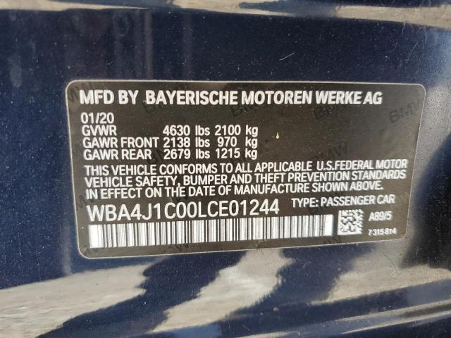 Photo 10 from auction – 2020 BMW 430I GRAN with VIN WBA4J1C00LCE01244