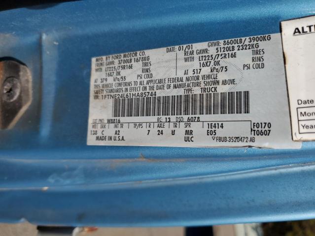 Photo 10 from auction – 2001 FORD ECONOLINE with VIN 1FTNE24L61HA85744